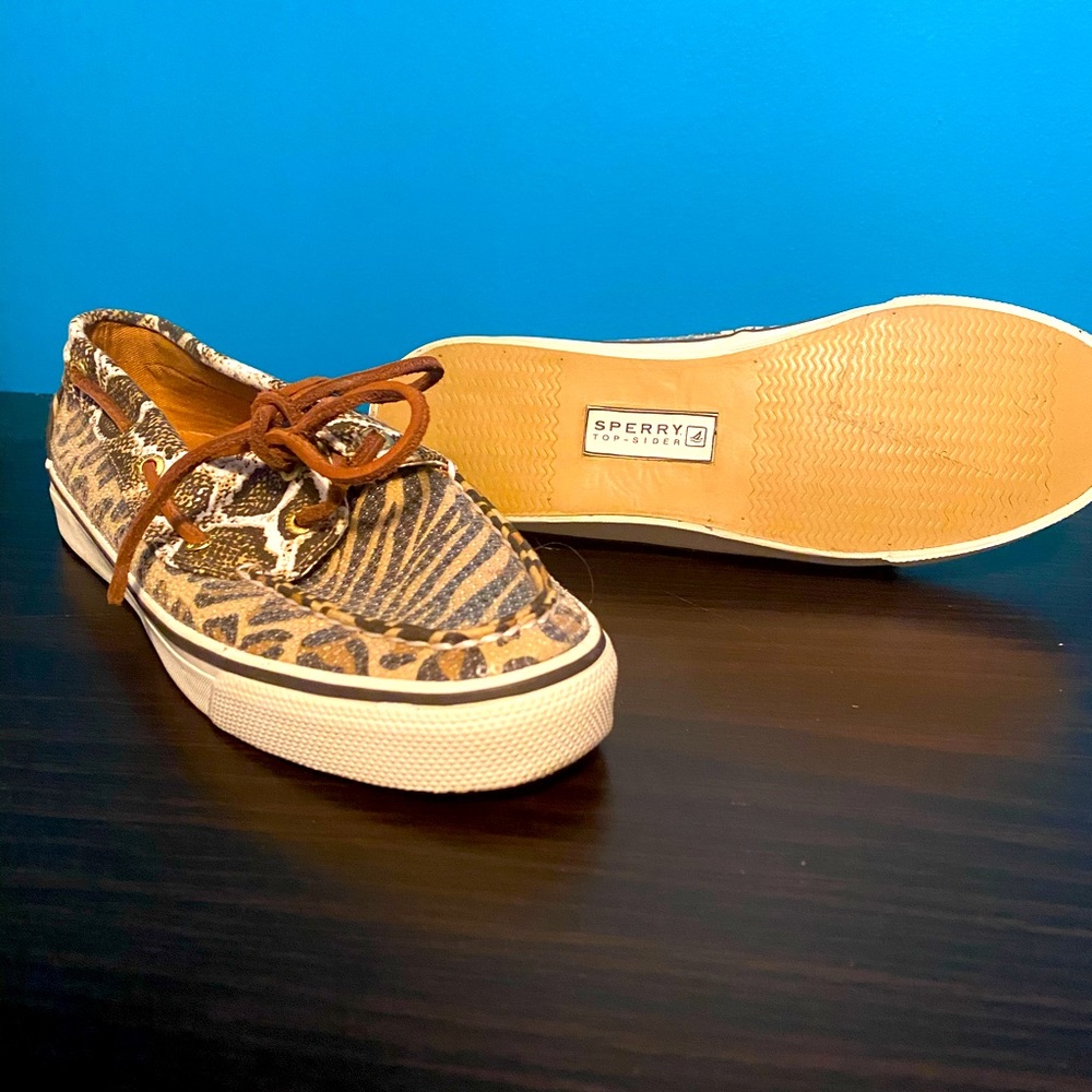 Mixed Animal Print Sperrys